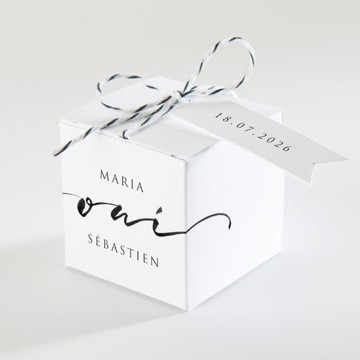 Boîte de dragées mariage elle a dit oui