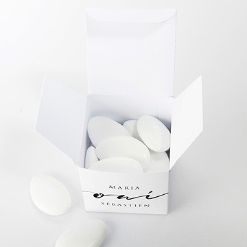 Boîte de dragées mariage elle a dit oui - Intérieur de la boîte