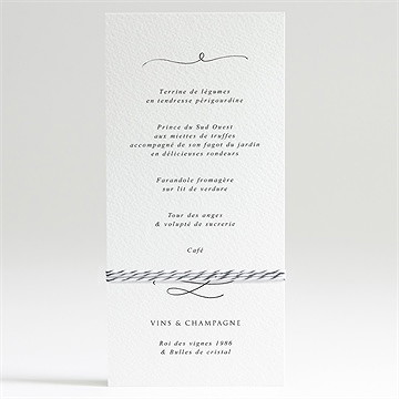 Menu mariage elle a dit oui - Dos du menu