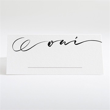 Marque-place mariage elle a dit oui - Dos du marque-place