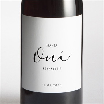 Etiquette de bouteille mariage elle a dit oui