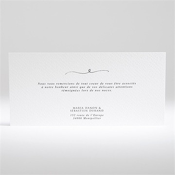 Remerciement mariage elle a dit oui - Dos de la carte