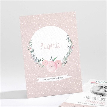 Faire-part naissance illustration florale