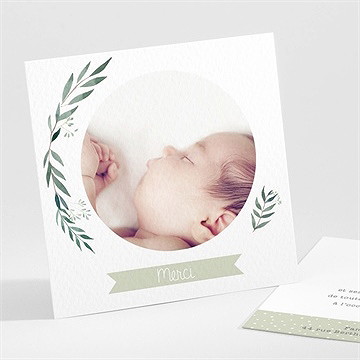 Remerciement naissance douceur champêtre