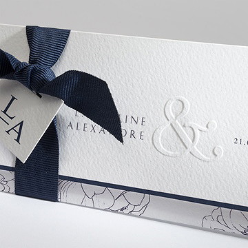 Faire-part mariage chic et moderne - Détail du faire-part