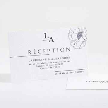 Carton d'invitation mariage chic et moderne superposition