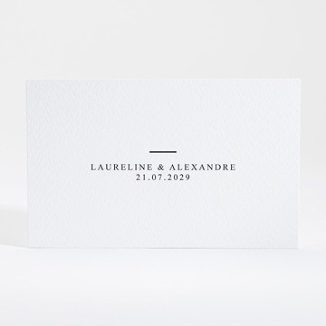 Carton d'invitation mariage chic et moderne - Dos du carton