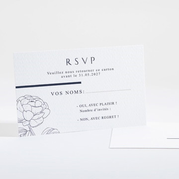Carton réponse mariage chic et moderne