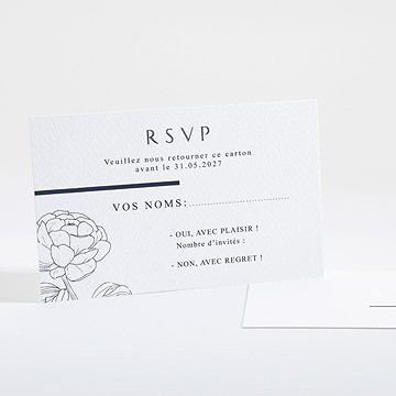Carton réponse mariage chic et moderne