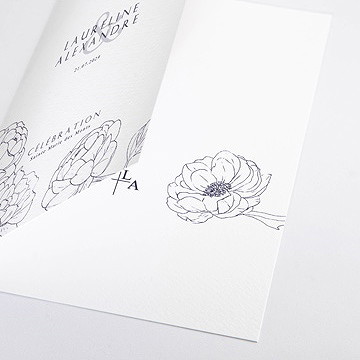 Livret de messe mariage chic et moderne - Détail du livret