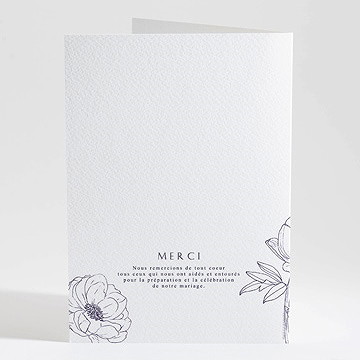 Livret de messe mariage chic et moderne - Dos du livret