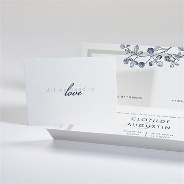 Faire-part mariage esperluette - Intérieur du faire-part