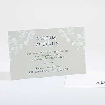 Carton d'invitation mariage esperluette