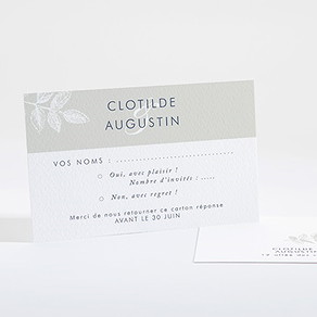 Carton réponse mariage esperluette