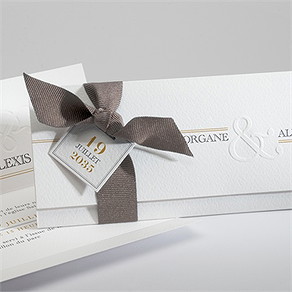 Faire-part mariage lettre moderne