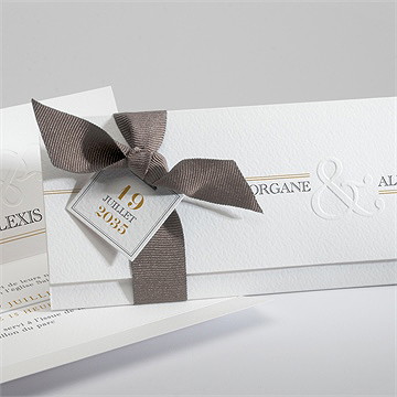 Faire-part mariage lettre moderne