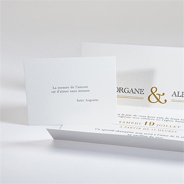 Faire-part mariage lettre moderne - Intérieur du faire-part