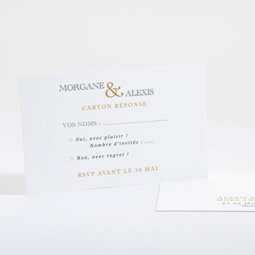 Carton réponse mariage lettre moderne
