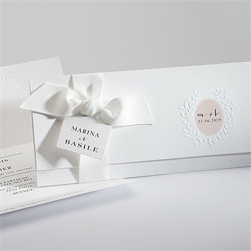 Faire-part mariage médaillon