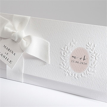 Faire-part mariage médaillon - Détail du faire-part