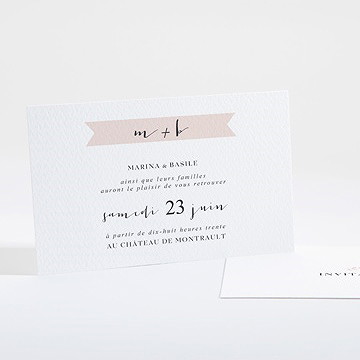 Carton d'invitation mariage médaillon