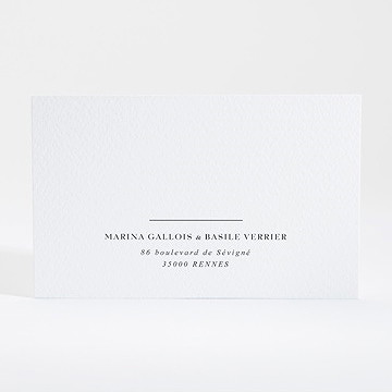 Carton réponse mariage médaillon - Dos du carton