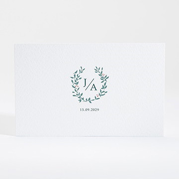 Carton d'invitation mariage kraft naturel - Dos du carton