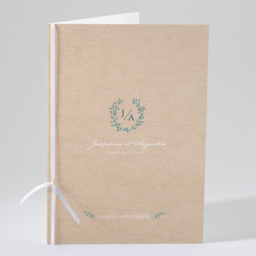 Livret de messe mariage kraft naturel