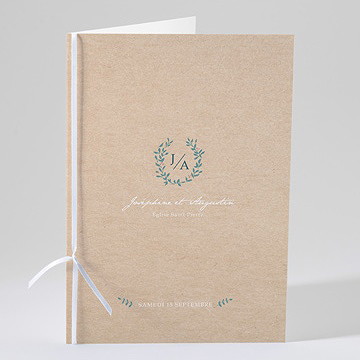 Livret de messe mariage kraft naturel