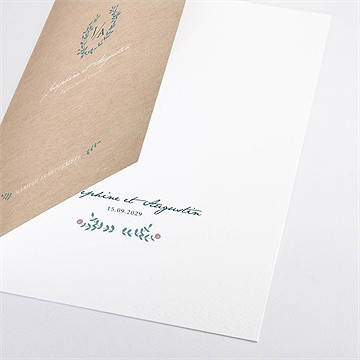 Livret de messe mariage kraft naturel - Détail du livret