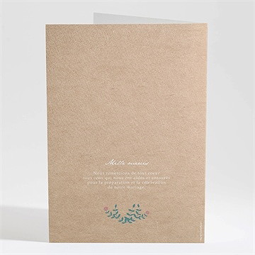 Livret de messe mariage kraft naturel - Dos du livret