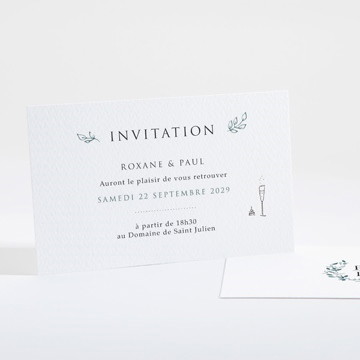 Carton d'invitation mariage belle couronne