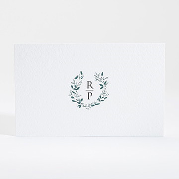 Carton d'invitation mariage belle couronne - Dos du carton