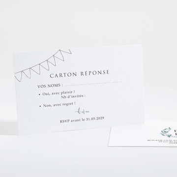 Carton réponse mariage belle couronne