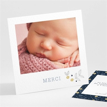 Remerciement naissance citrons et motifs