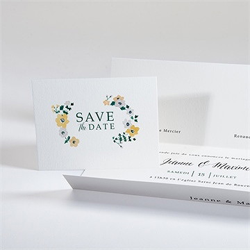 Faire-part mariage oui en relief - Intérieur du faire-part