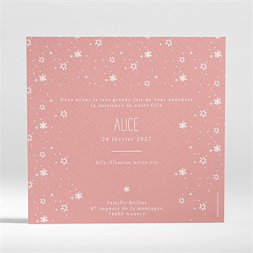 Faire-part naissance constellation - Dos du faire-part