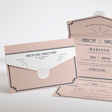 Faire-part mariage tout en un