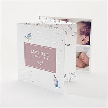 Faire-part naissance mon petit oiseau