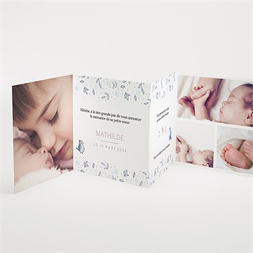 Faire-part naissance mon petit oiseau - Intérieur du faire-part