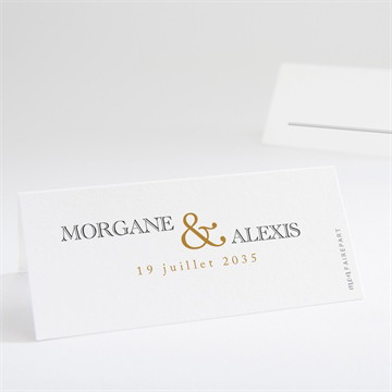 Marque-place mariage lettre moderne
