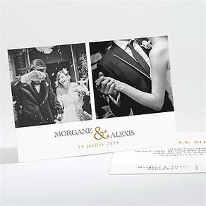 Remerciement mariage lettre moderne