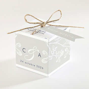 Boîte de dragées mariage esperluette