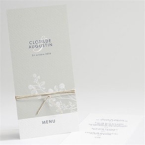 Menu mariage esperluette