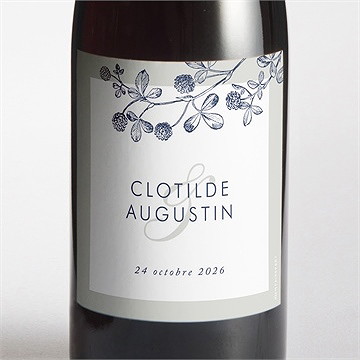 Etiquette de bouteille mariage esperluette