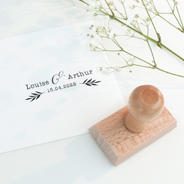 Tampon mariage prénoms des mariés