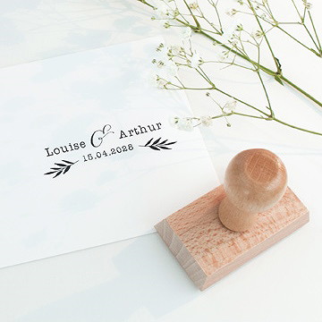 Tampon mariage prénoms des mariés