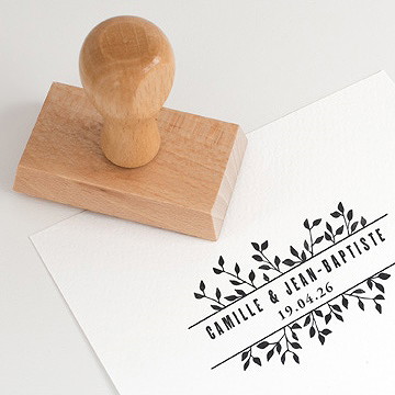 Tampon mariage bandeau nature - Détail du tampon