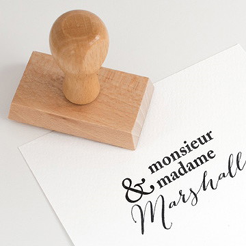 Tampon mariage monsieur & madame - Détail du tampon