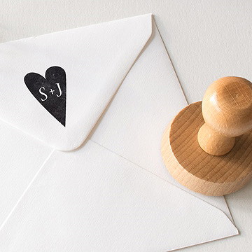 Tampon mariage grand coeur